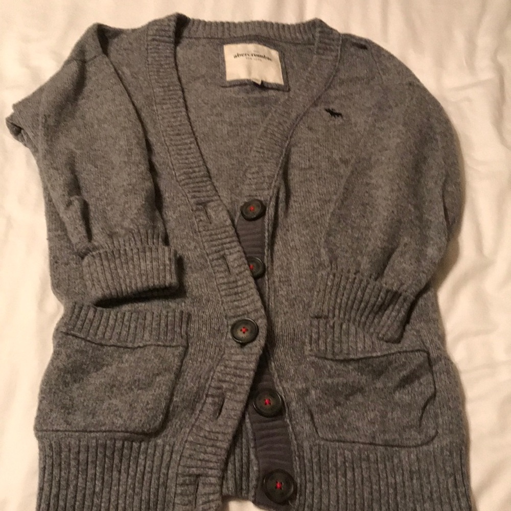 Gray cardigan